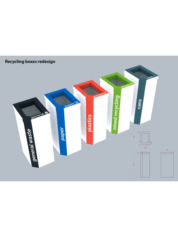 Cardboard Recycling Bins Set of 5 Now! Premier Storage